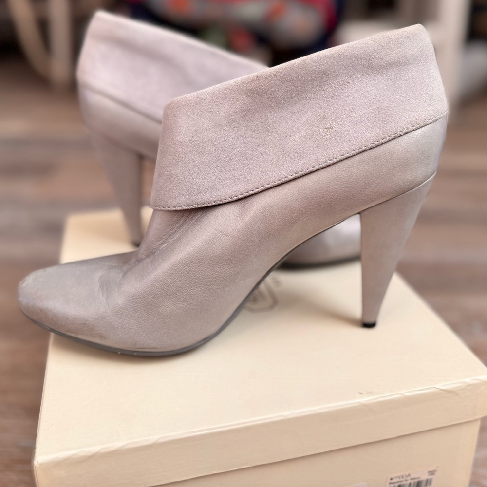 COACH Annika Soft Leather Bootie Heels - Picture 7 of 14